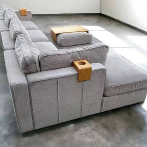 LoveSac tonal sterling lux chenille back pillow cover standard size